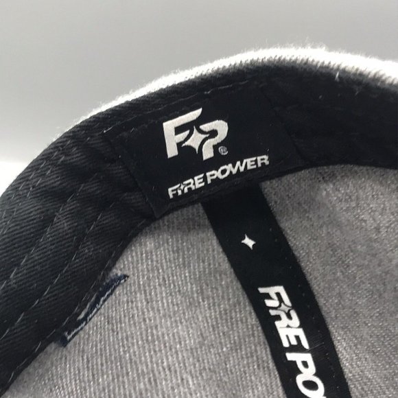 MENS BASEBALL CAP FIREPOWER PROMO HAT ONE SIZE FITS ALL GRAY SNAPBACK - Picture 7 of 7